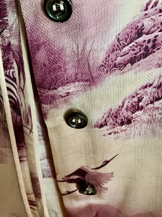 Albino Jacket 100% Silk Made in Italy Size IT 40 - Picture 4 of 6